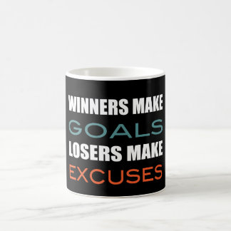 Taza De Café Los ganadores hacen las metas, perdedor hacen