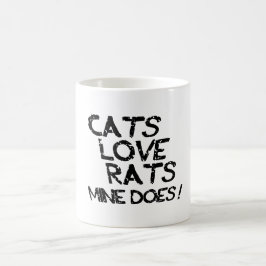 Taza De Café Los gatos aman las ratas. La Mía Sí.