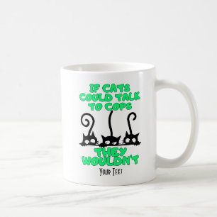 Taza De Café Los gatos hablan con los policías