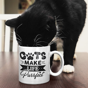 Taza De Café Los gatos hacen que la vida sea perfecta