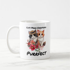 Taza De Café los gatos hacen que todo sea perfecto