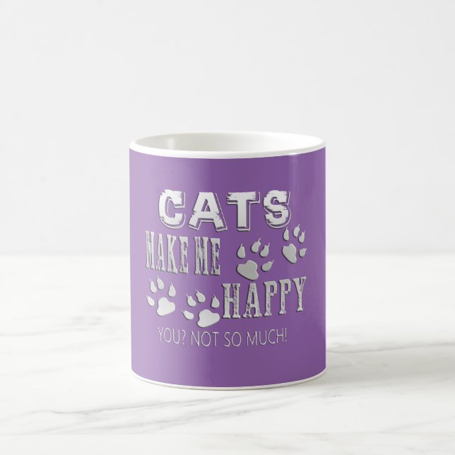 Taza De Café ¡Los gatos me hacen feliz! (Centro)