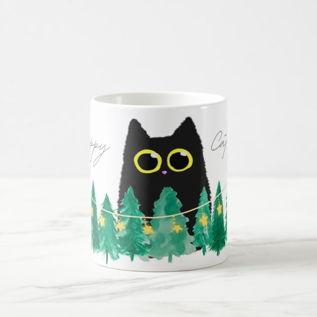 Taza De Café ¡Los gatos negros gobiernan! ¡Quisqueros y Navidad (Centro)