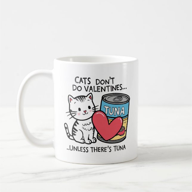 Taza De Café Los gatos no hacen San Valentín. A Kitten le encan (Izquierda)
