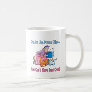 Taza De Café Los gatos son como las patatas fritas