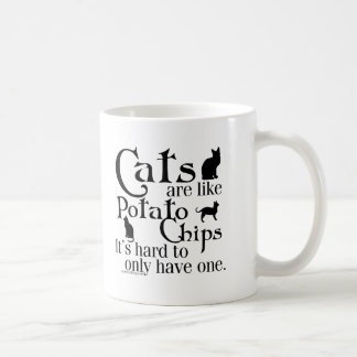 Taza De Café Los gatos son como las patatas fritas…