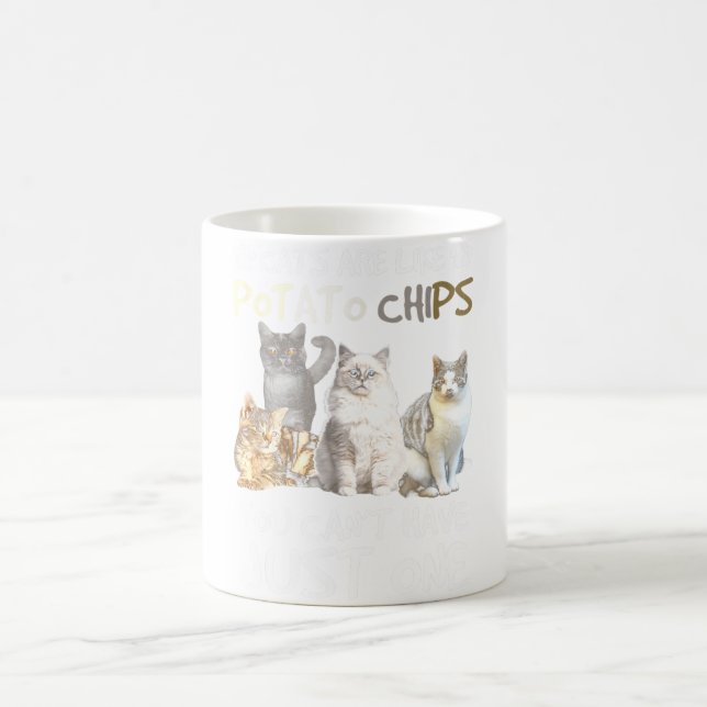 Taza De Café Los Gatos Son Como Los Chips De Papa (Centro)