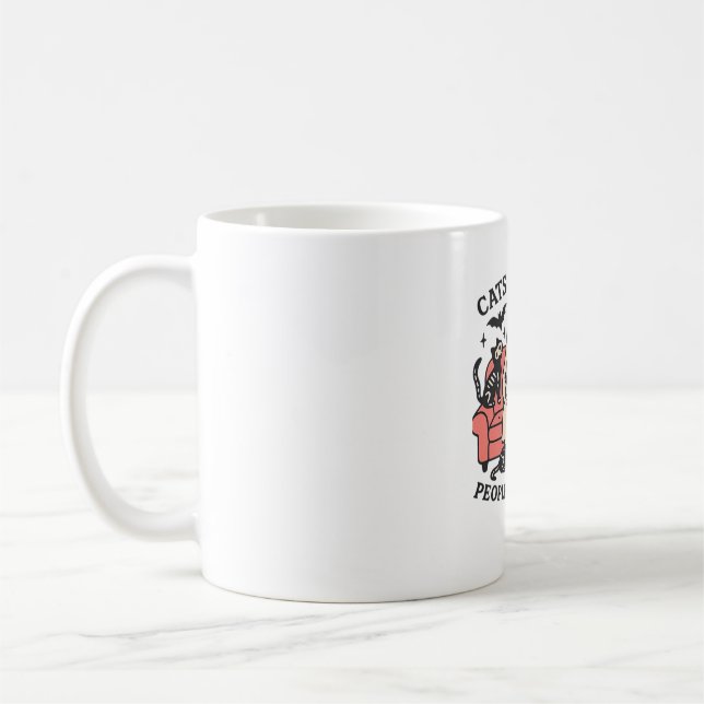 Taza De Café Los Gatos Son Tee De Halloween Con Escrúpulos (Izquierda)