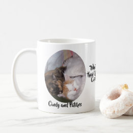 Taza De Café Los gatos tienen mayor amor dos fotos y nombres