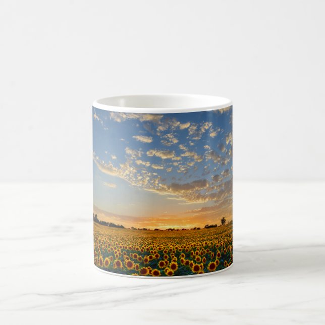 Taza De Café Los girasoles al atardecer (Centro)