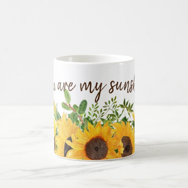 Taza De Café Los girasoles contigo son mi cita del sol (Centro)