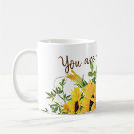 Taza De Café Los girasoles contigo son mi cita del sol