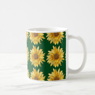 Taza De Café Los girasoles en el campo verde - Verano