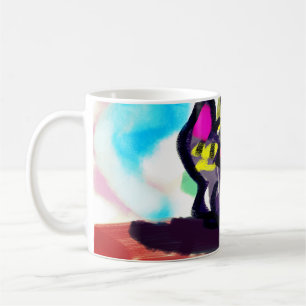 Taza De Café Los girasoles y el gato negro