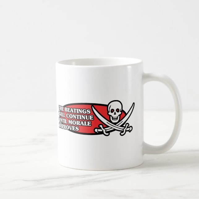 Taza De Café Los golpeos continuarán hasta que la moral mejore (Derecha)
