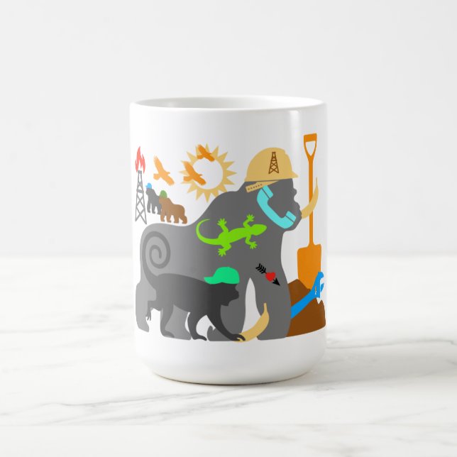 Taza De Café Los gorilas en el trabajo (Centro)