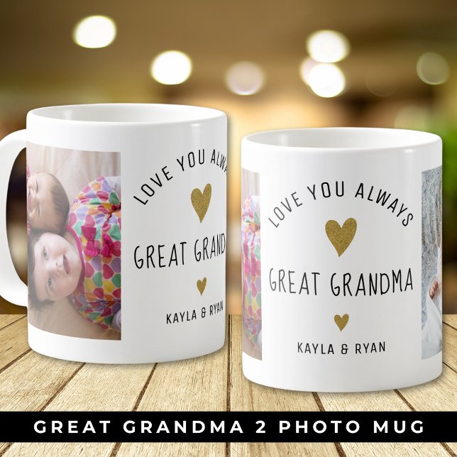 Taza De Café Los grandes nietos de la abuela aman el Collage de (Subido por el creador)