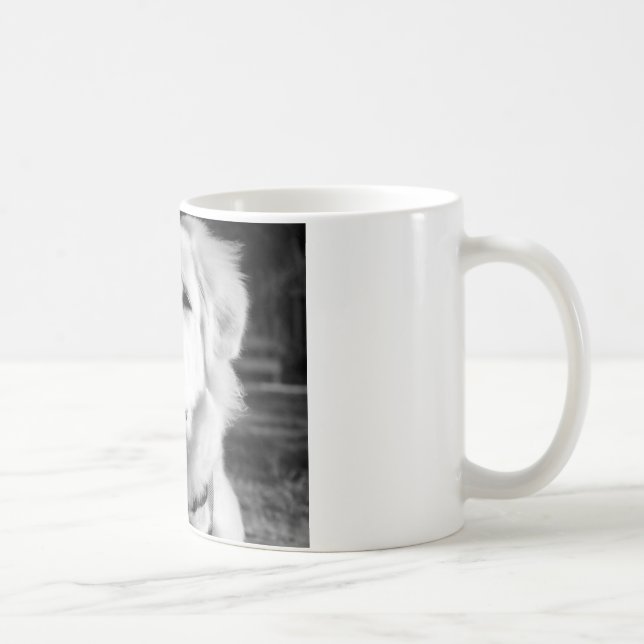 Taza De Café Los grandes Pirineos negros y blancos (Derecha)
