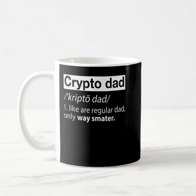 Taza De Café Los Hombres Criptan A Papá Como Una Criptodivisa  (Izquierda)