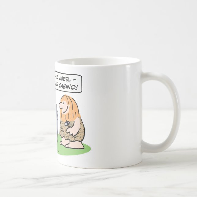 Taza De Café Los hombres de las cavernas inventan la rueda, (Derecha)