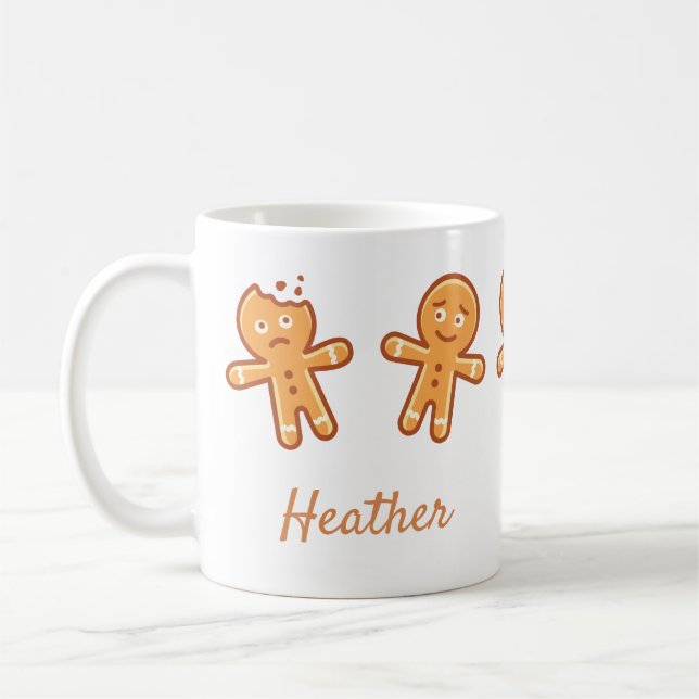 Taza De Café Los hombres de pan de jengibre son personalizados (Izquierda)