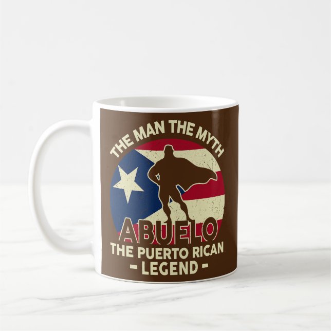 Taza De Café Los hombres de Puerto Rico Abuelo el mito del homb (Izquierda)