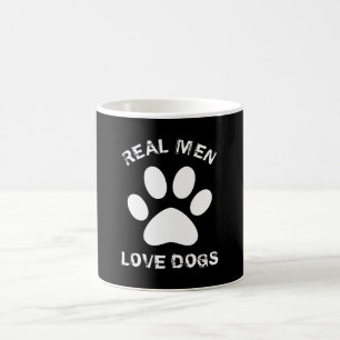 Taza De Café Los hombres de verdad aman a los perros Personaliz