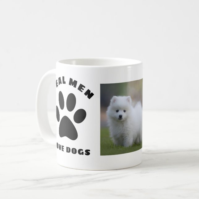 Taza De Café Los hombres de verdad aman a los perros Personaliz (Anverso izquierdo)