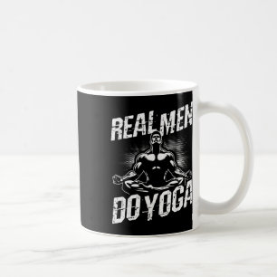 Taza De Café Los hombres de verdad hacen yoga divertida postura
