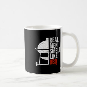 Taza De Café Los hombres de verdad huelen a barbacoa divertida 