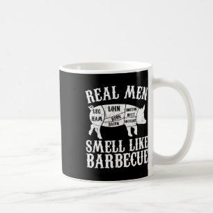 Taza De Café Los hombres de verdad huelen como Byrbeque Bbq Byr