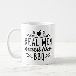 Taza De Café Los hombres reales huelen como barbacoas