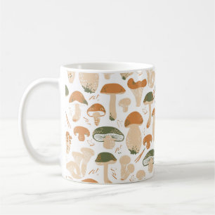 Taza De Café Los hongos comestibles son un patrón impecable. Li