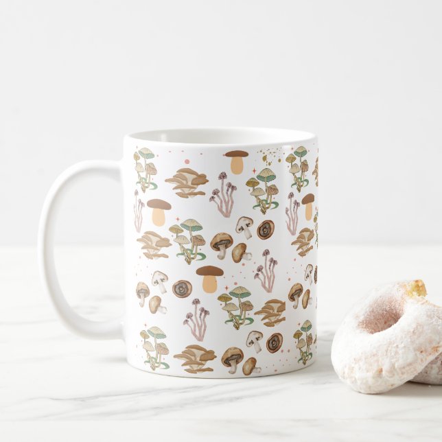 Taza De Café Los hongos variados (Con donut)