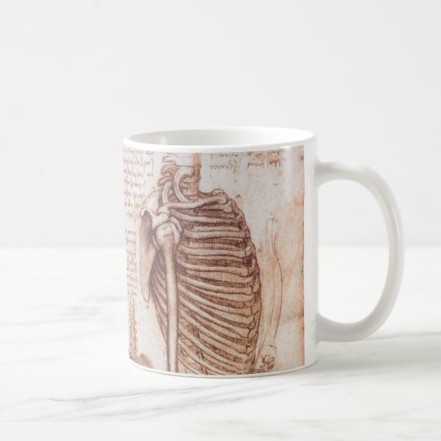 Taza De Café Los huesos de esqueleto de anatomía humana de Leon (Derecha)
