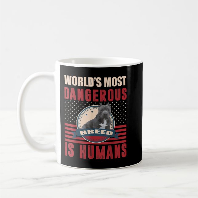 Taza De Café Los humanos de la raza peligrosa T-Sh (Izquierda)