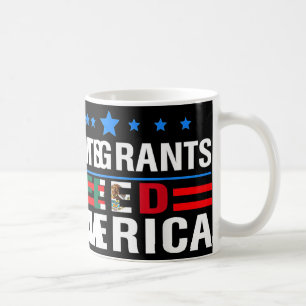 Taza De Café Los inmigrantes alimentan a los inmigrantes estado