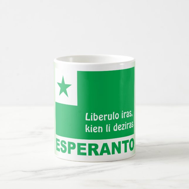 Taza De Café Los iras del esperanto/"de Liberulo, kien deziras (Centro)