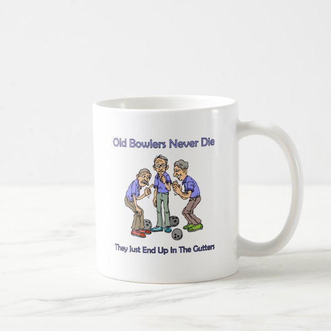Taza De Café Los jugadores de bolos viejos nunca mueren (Derecha)