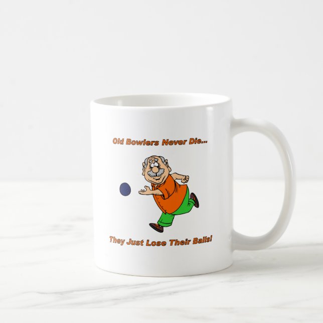 Taza De Café Los jugadores de bolos viejos nunca mueren (Derecha)