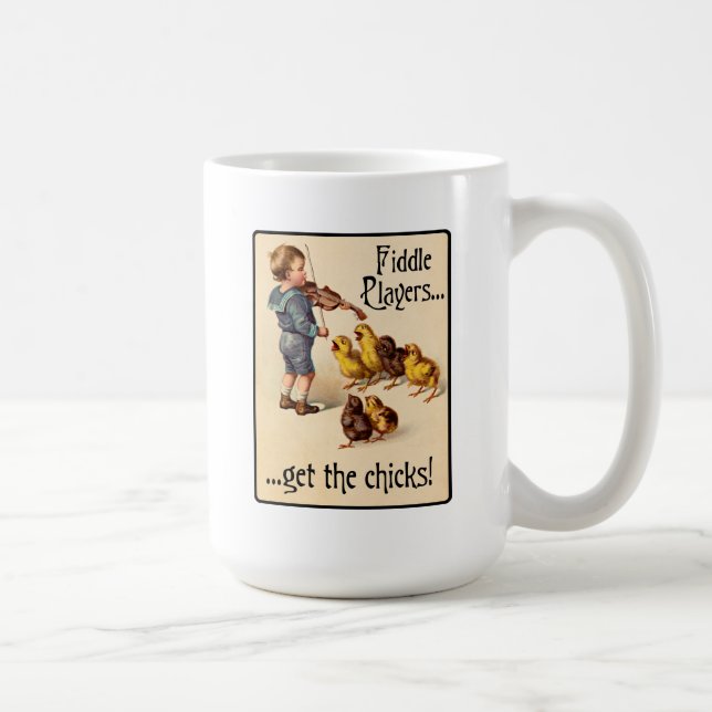 Taza De Café Los jugadores del violín consiguen a polluelos (Derecha)