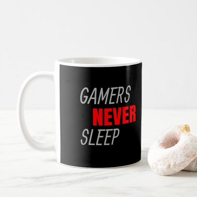 Taza De Café Los jugadores nunca duermen el regalo de los amant (Con donut)