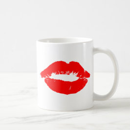 Taza De Café Los labios de beso rojo Palo pasión por el amor Sa