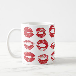 Taza De Café Los labios de las mujeres. Aislamiento de labios d