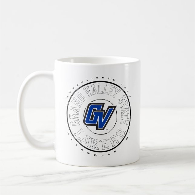 Taza De Café Los Lakers de Grand Valley State Showtime Blue (Izquierda)