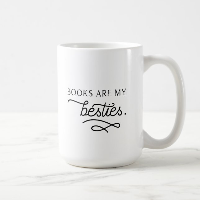 Taza De Café Los libros son mi mejor taza. (Derecha)