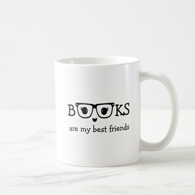 Taza De Café Los libros son mis mejores amigos (Derecha)