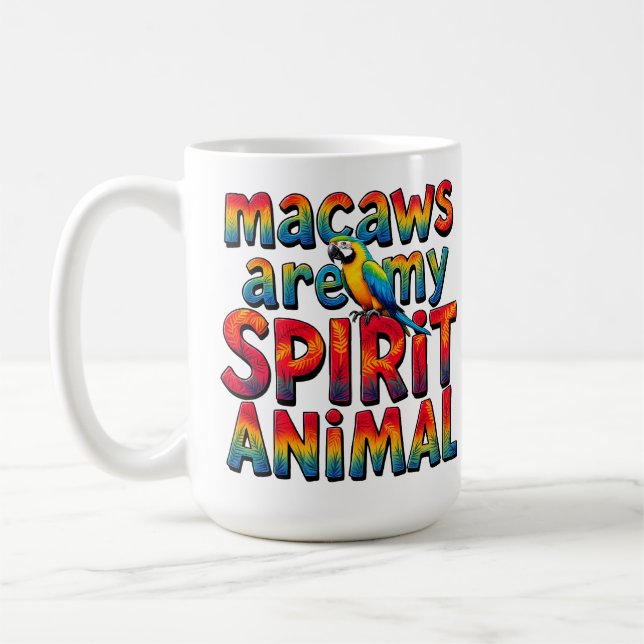 Taza De Café Los macaws son mi tazón de café animal espiritual (Izquierda)