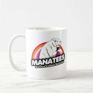 Taza De Café Los manatíes son solo sirenas lesbianas