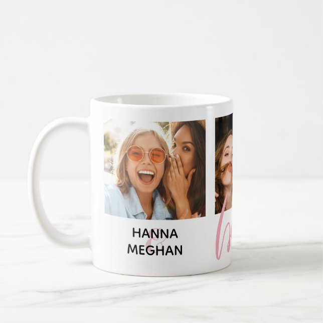 Taza De Café Los mejores amigos personalizado foto de los besti (Izquierda)